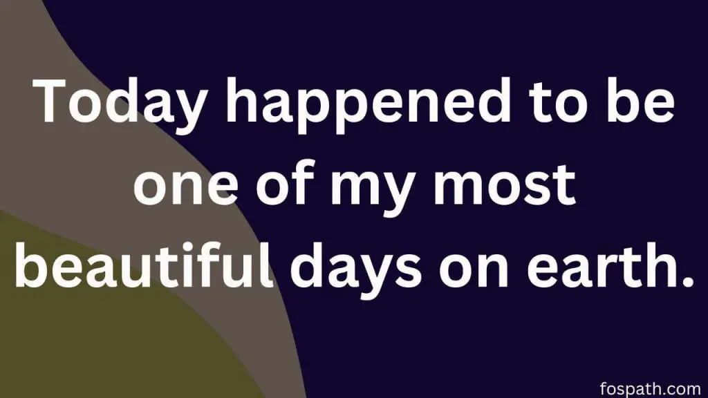 Today Was A Good Day Quotes
