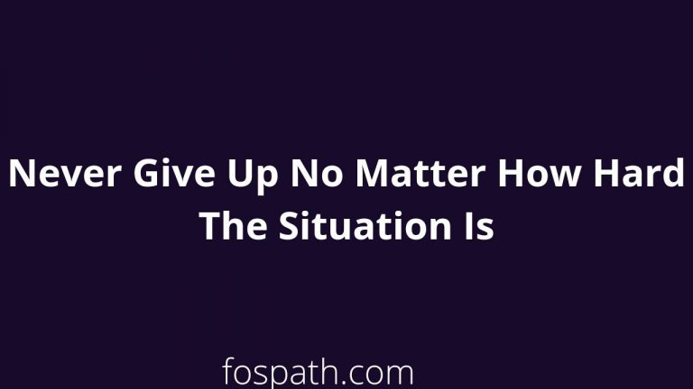 66 Quotes on Never Give Up No Matter How Hard The Situation Is