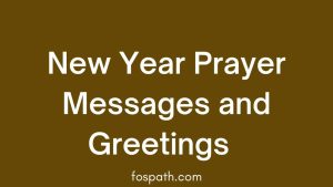 New Year Prayer Message