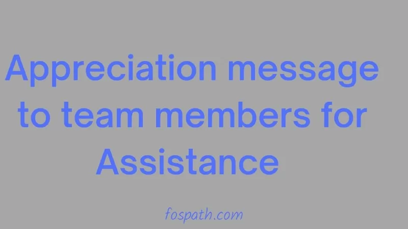 Thank You Message To Team Members For Support