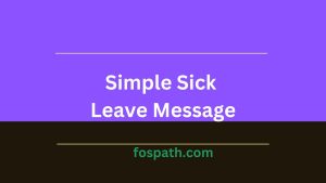 second day sick leave message