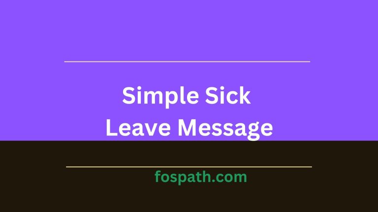 70 Simple Sick Leave Message To Boss for Permission